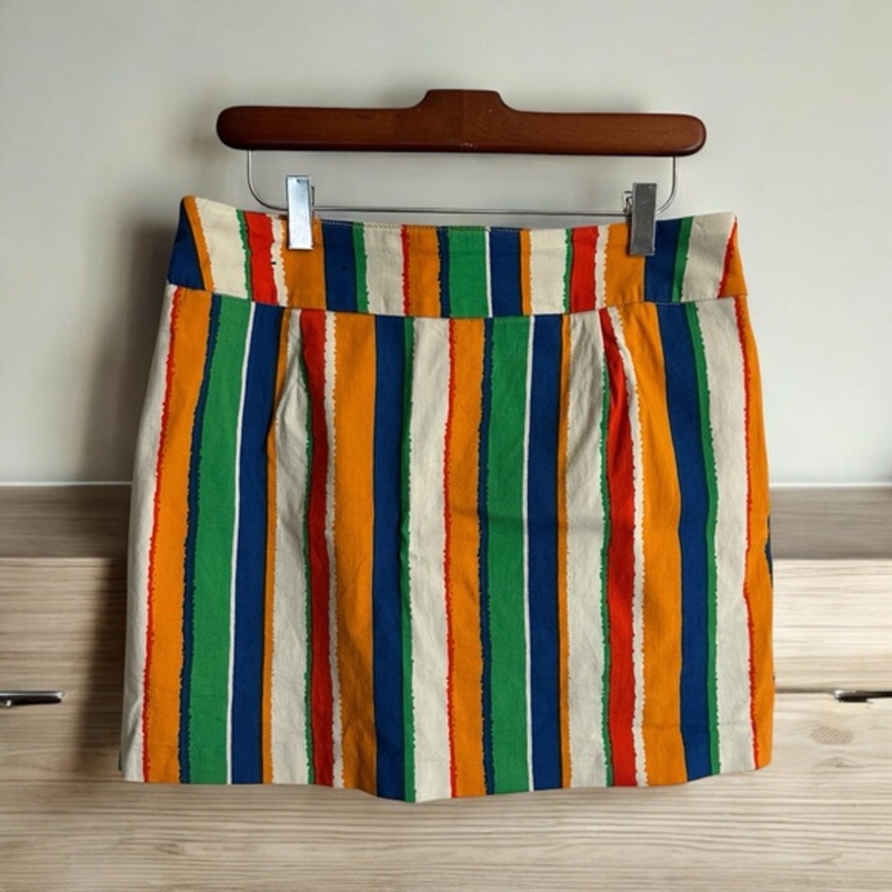 ATTYRE NEW YORK Mini‎ Skort Women 8 Multicolor Striped Stretch Casual